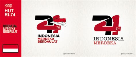 Hut Ri 74 Indonesia Merdeka Berdaulat Logo Vectors Images Graphic Art