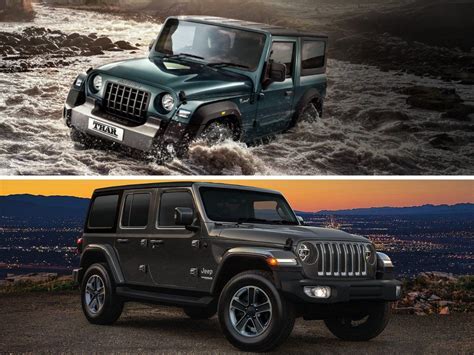 New Mahindra Thar Vs Jeep Wrangler Offroading Capabilities Compared