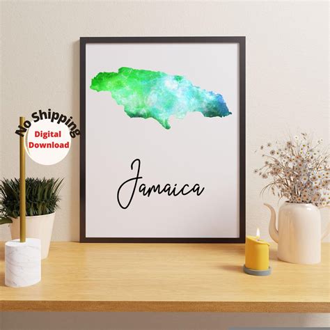 Printable Map Of Jamaica Jamaica Printable Wall Art Jamaica Map Poster