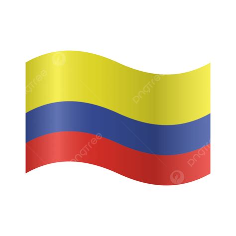 Vector Ilustración Realista De Banderas De Colombia Png Dibujos