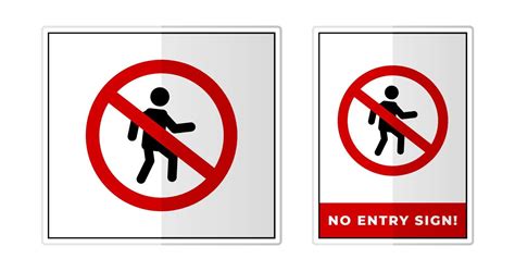 No Entry Sign Label Symbol Icon Vector Illustration 21370546 Vector Art