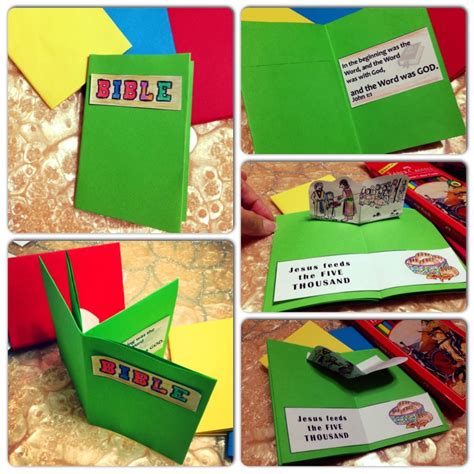 Mini Bible Memory Verse With Pop Up Kids Craft Sunday School Crafts