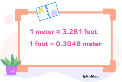 Meters To Feet M To Ft Conversion Table Formula Method