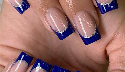 Blue French Tips Sns