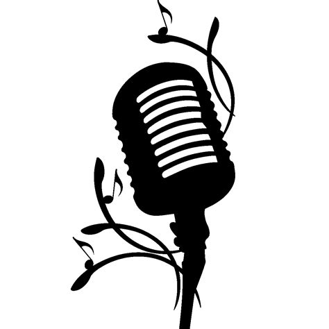 Microphone Silhouette Line Clip Art Microphone Png Download 1200