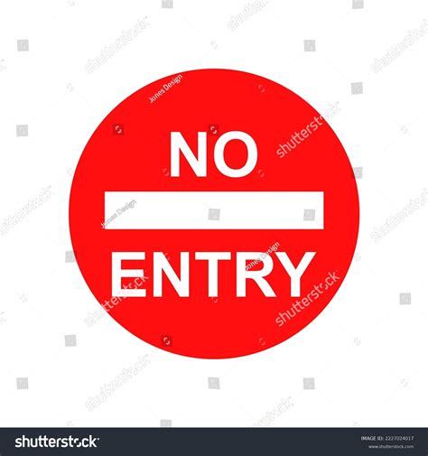 No Entry Sign Symbol Vector Stock Vector Royalty Free 2227024017