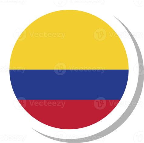 Forma De Círculo De Bandera De Colombia Icono De Bandera 16707170 Png