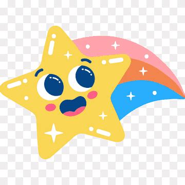 Gold Star Cute Cartoon Emoji Png PNGWing