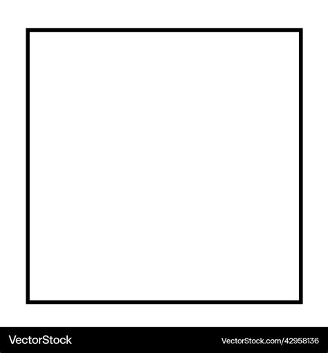 Basic Square Outline High Quality Royalty Free Vector Image