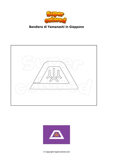 Disegno Da Colorare Bandiera Di Yamanashi In Giappone