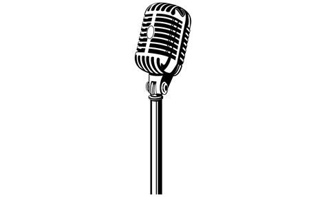 Microphone Black And White Pattern Mic Png Picture Png Download