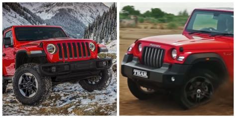 Mahindra Thar Vs Jeep Wrangler Off Road Specs Comapared Car Blog India