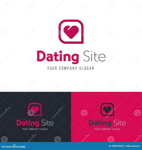 Logo With Heart Love Concept For Dating Site Or Apps Template Design