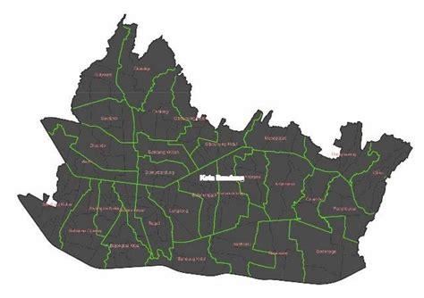 Geografi Peta Kota Bandung Dengan Keterangan Kecamatannya