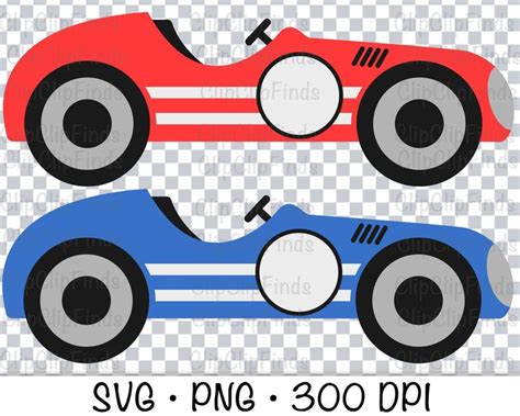 Blue Race Car Clip Art