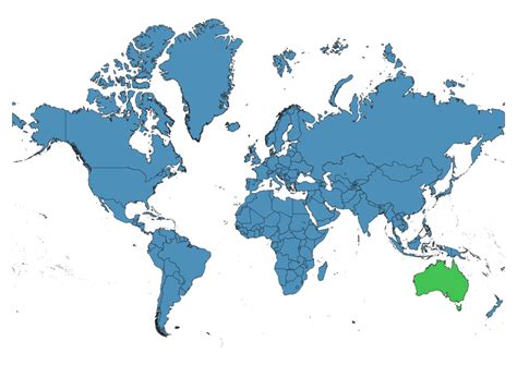 Australia On World Map Svg Vector Location On Global Map