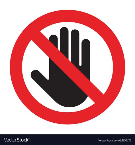 No Entry Sign Royalty Free Vector Image Vectorstock