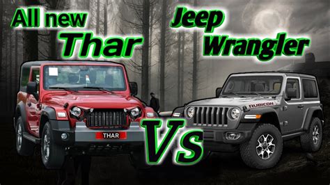 Thar 2020 Vs Jeep Wrangler 2 Door Offroad Comparison Most Detailed