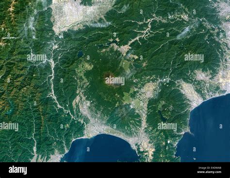 Mount Fuji Japan True Colour Satellite Image Mount Fuji Japan True