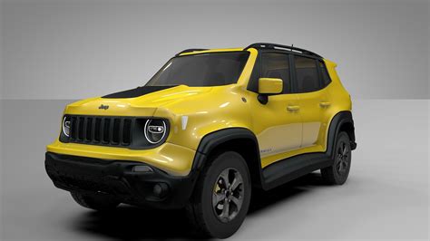 Jeep Renegade Yellow Trailhawk 2019 L070 Model 3d Model 95 Unknown