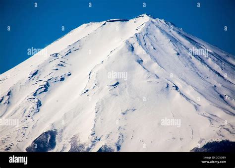 Extreme Close Up Of Mount Fuji Mt Fuji Highest Mountain In Japan And