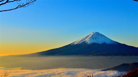 Horizon Highland Mount Fuji 4k Dawn Morning Stratovolcano