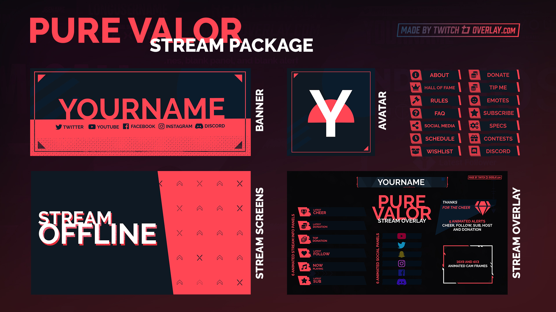 valorant stream package | Twitch Overlay