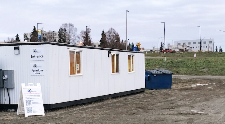 trailer in a parking lot