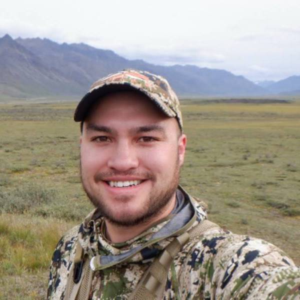 Photo of UAF graduate student Scott Leorna out in the field.