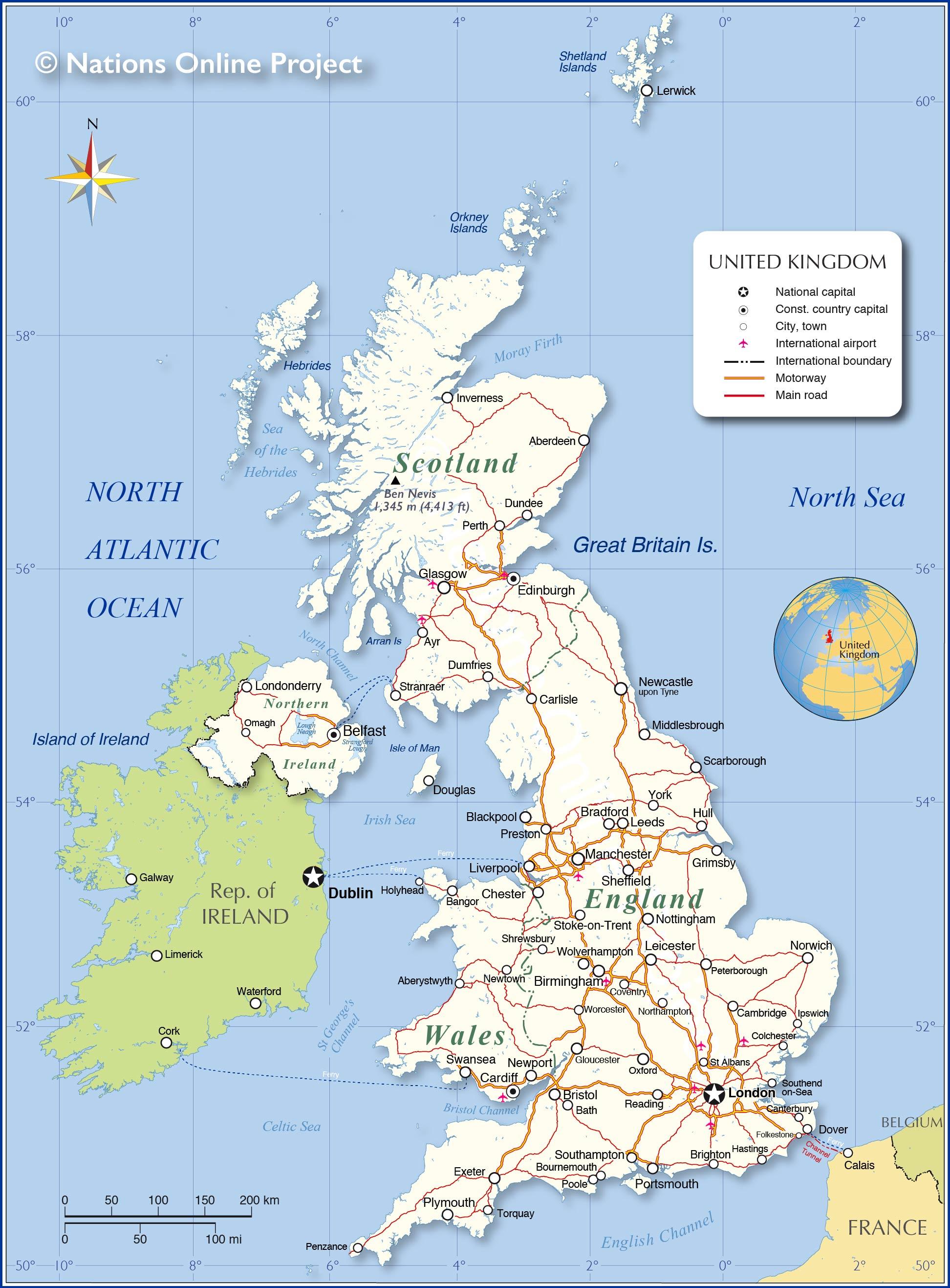 England Map Country