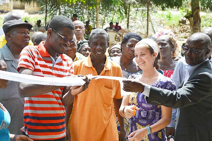 community at a ribbon cutting ceremony