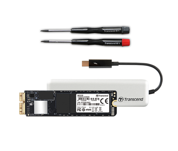 960GB High Performance NVME M.2 Transcend Jetdrive 855 SSD and cloning kit for late 2013 and later MacBook Pro & Air & iMac Apple compatible