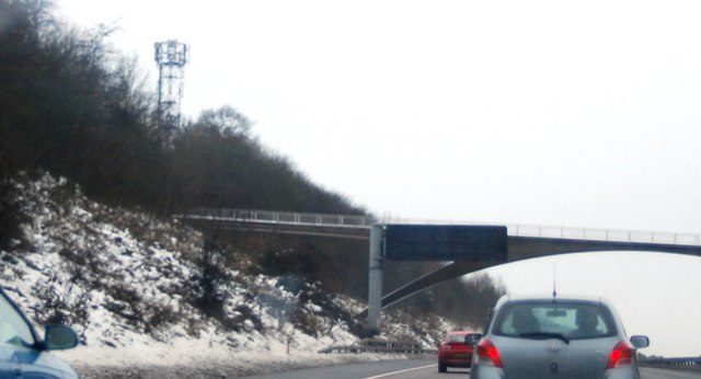 File:M42, Linthurst Road bridge and Telecommunications mast - geograph.org.uk - 2473767.jpg