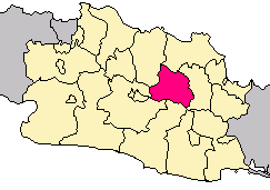 Reggenza di Sumedang – Mappa