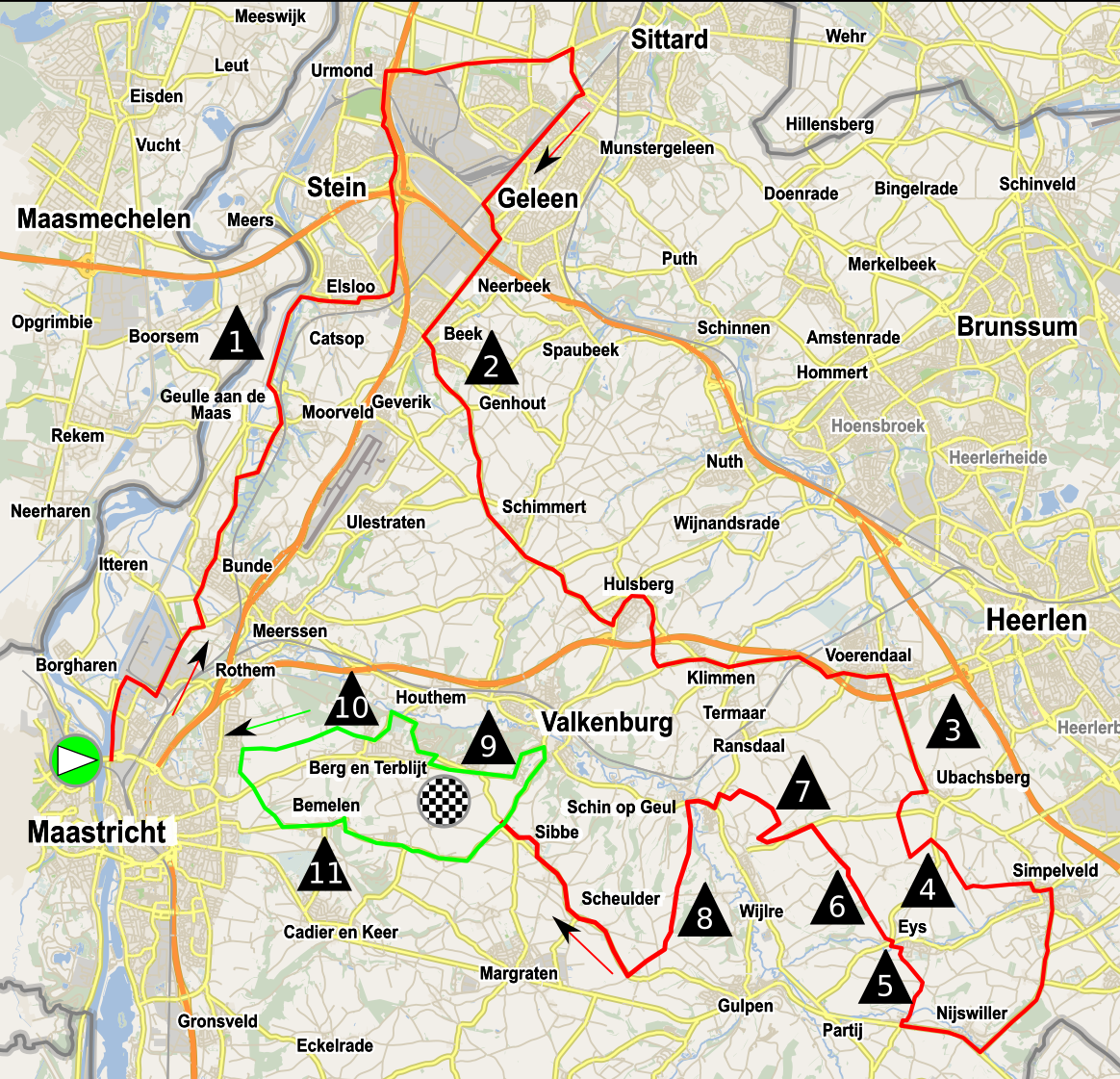 Parcours Amstel Gold Race voor Vrouwen 2023