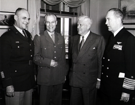 File:Gen Matthew Ridgway, Gen Paul Ely, Secretary of Defense Charles Wilson and Adm Arthur Radford 22 March 1954.jpg