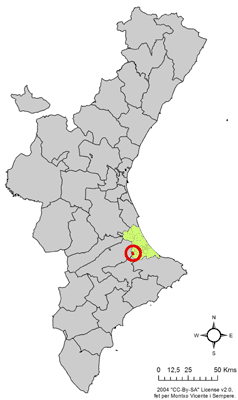 File:Localització de Llocnou de Sant Jeroni respecte del País Valencià.png