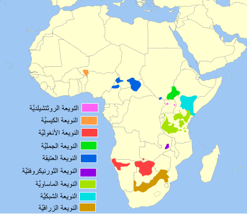 File:Giraffa camelopardalis distribution-ar.png