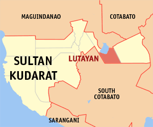 Mapa sa Sultan Kudarat nga nagpakita kon asa nahimutang ang Lutayan