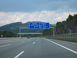 De A9 bij Knoten Peggau-Deutschfeistritz