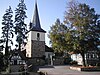 Wehrkirche Brettach (links der verbliebene Gaden)