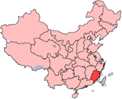 Map showing the location of