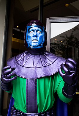 Cosplayer als Kang the Conqueror in 2013