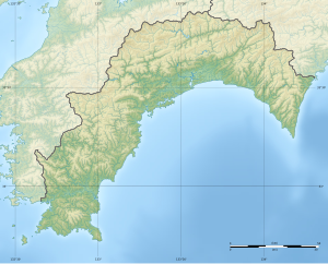 五台山 (高知市)の位置（高知県内）