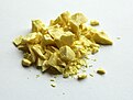 Yellow powdery chunks