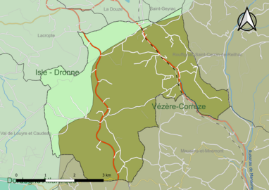 Carte en couleur présentant le(s) SAGE couvrant le territoire communal