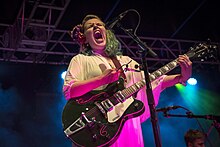 Lucy Ward at the Costa del Folk festival in Mallorca in 2016