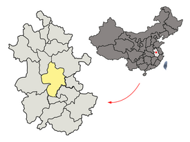 Lokasi prefektur Hefei, Anhui