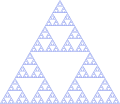 The sixth iteration of the Sierpinski triangle.