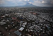 Goma au pied du volcan Nyiragongo en 2015.